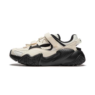 Li Ning Chuan You Bequeme Vielseitige Dicke Sohle Höhenerhöhend Stoßdämpfend Abriebfest Low Top Freizeitschuhe Damen Freizeitschuhe AGCU184-1