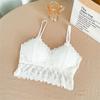 Lace Bra Women's Lace Bandeau Bra With Straps And Removable Padding