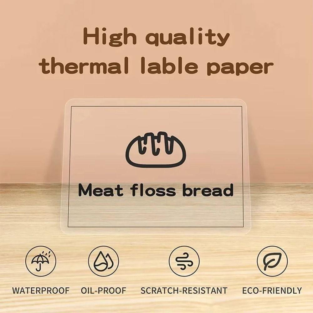 230Pcs Transparent Blank Label Sticker DIY Thermal Printing Paper Name Tag Sticker  Classroom