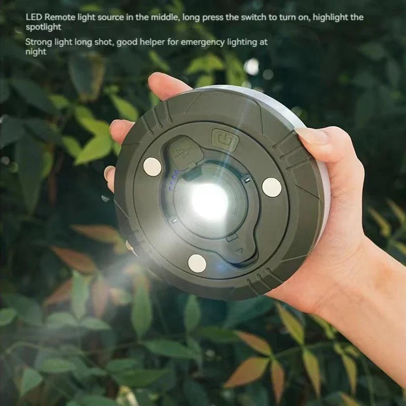 Camping String Lights, 33Ft/10M Portable Outdoor Lamps Reel with 8 Modes, 2000mAh Rechargeable Fairy Lamp