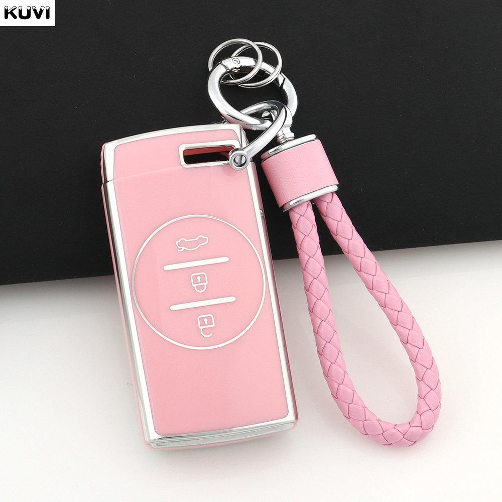 New Pink Tpu Car Key Case Cover Keychain For Chery Tiggo 7 Pro 8 Pro Exeed Tiggo 2 3X Arrizo 5 Pro Gx 5X Eq7 Accessories