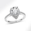 Creative Sparkling Teardrop Zircon Wedding Ring For Women Bridal Jewelry Elegant Engagement Band Anniversary Gift