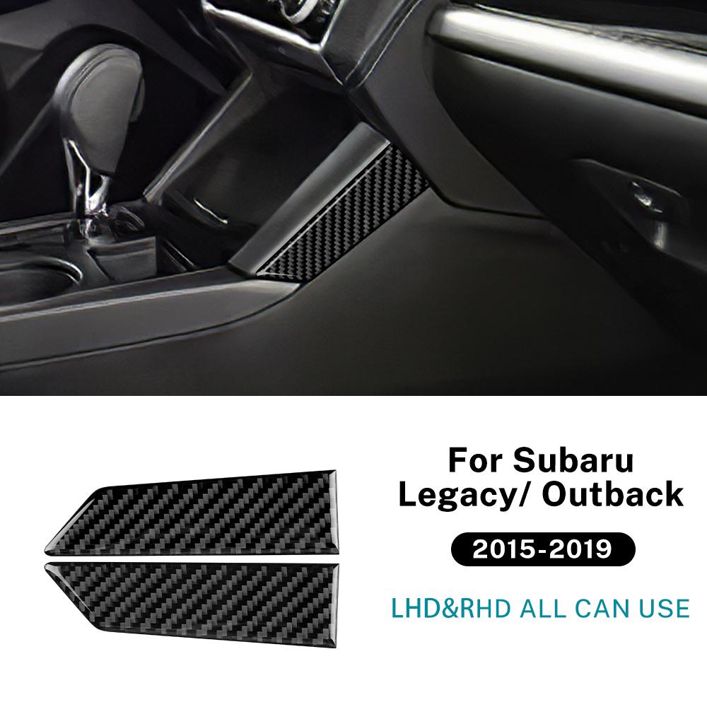 Real Soft Carbon Fiber Sticker For Subaru Legacy Outback 2015 2016 2017 2018 2019 LHD RHD Car Front Door Strip Interior Trim
