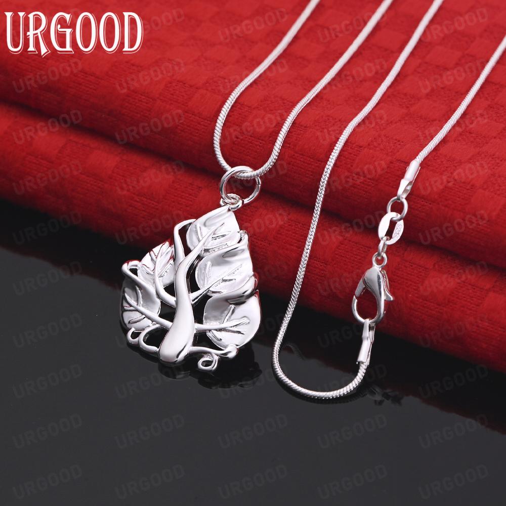 Collier arbre en argent sterling 925, bijoux de mariage à la mode