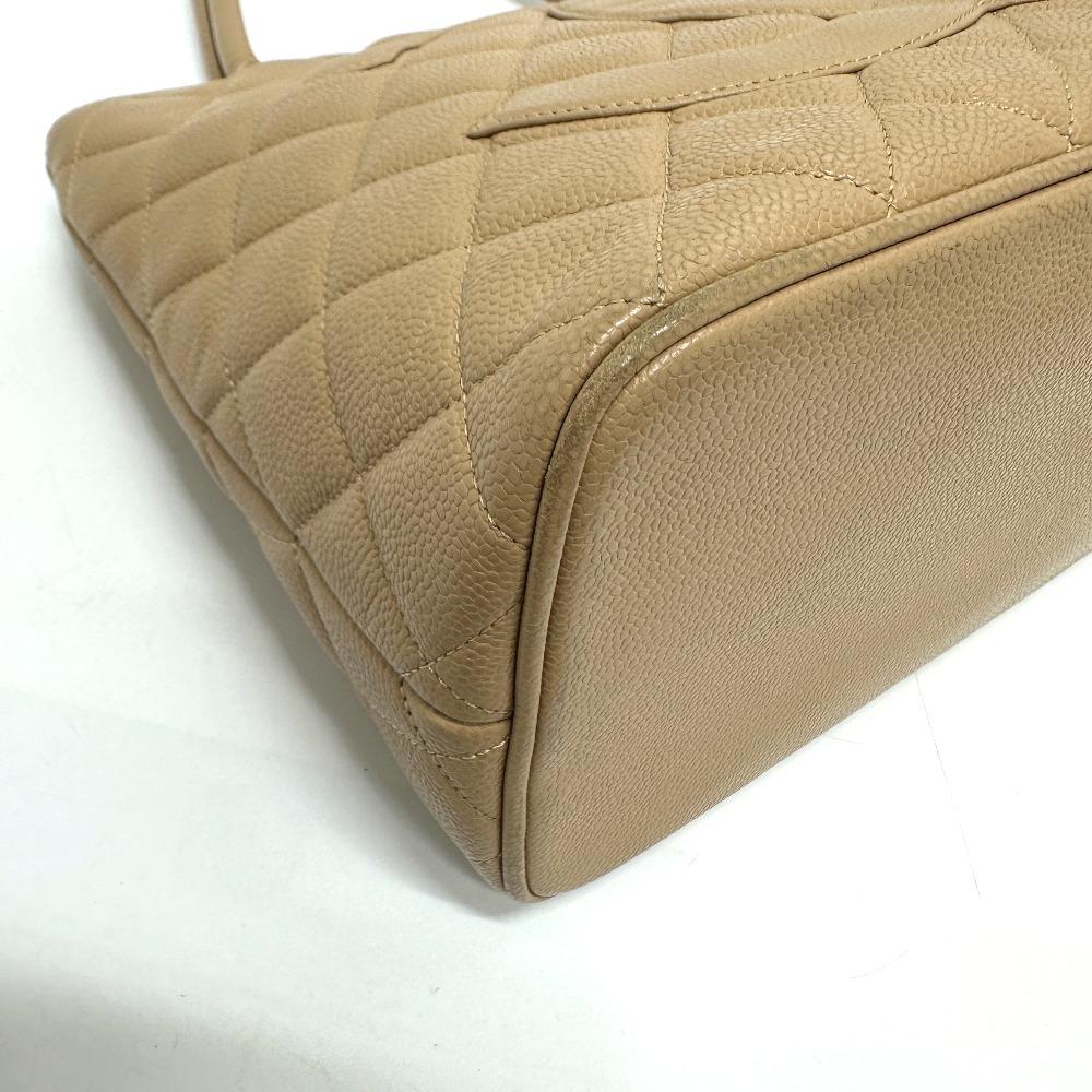 Chanel A01804 CC CC Mark Reissue Tote Bag Caviar Leather Beige