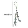 Sweet Strawberry Beaded Phone Charm Straps Car Key Hangings Pendants Fashion Bag Decoration Lanyard Purse Accessories