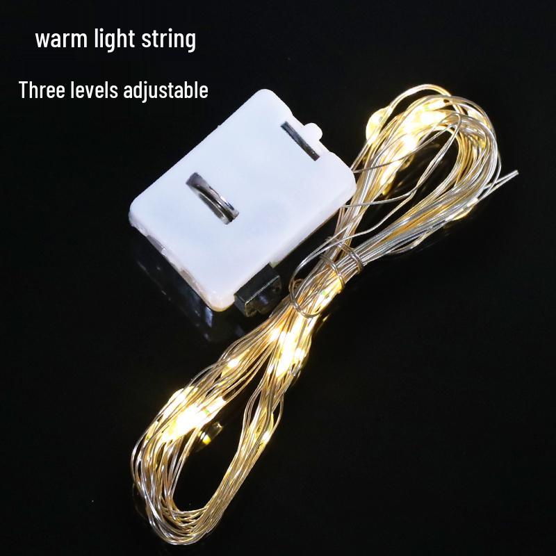 Angel Wing Feather String Lights Cake Topper Ornaments