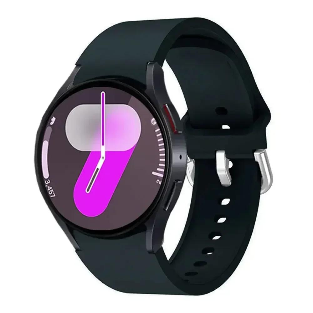 20mm Silicone Strap For Samsung Galaxy Watch 7/6/5/4 44mm 40mm Watchband For Galaxy Watch 6 4 Classic 43mm/47mm 42mm/46mm Band