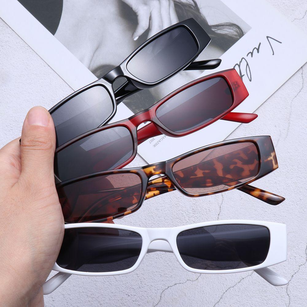 Square UV400 Eyewear Narrow Sunglasses Retro Sun Glasses Small Frame Small Rectangle Sunglasses