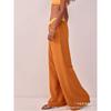 Drawstring Loose Solid Color High-Waisted Wide-Leg Pants Casual Pants 2026 Spring Women's Fashion