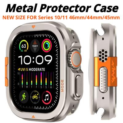 Kovové pouzdro pro Apple Watch Ultra 3 49mm 46mm 45mm 44mm Ochranné pouzdro Hliníkový nárazníkový rám pro IWatch Series 11 10 9 8 7 6 5 SE
