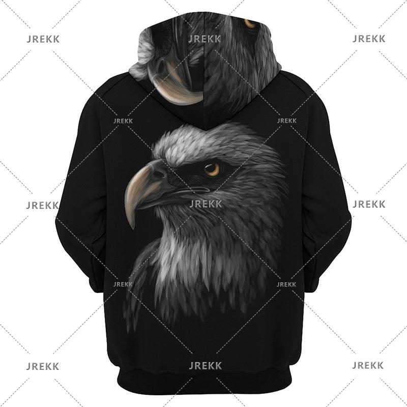 America Eagle Graphic Hoodie Męska odzież 3D Hawk Emblem Printed Nowość w bluzach z kapturem Kobiety Harajuku Fashion y2k Pullover Hooded Hoody