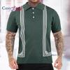Cozy Up Men's Casual Knit Polo Shirt Knitted Button Down Shirt