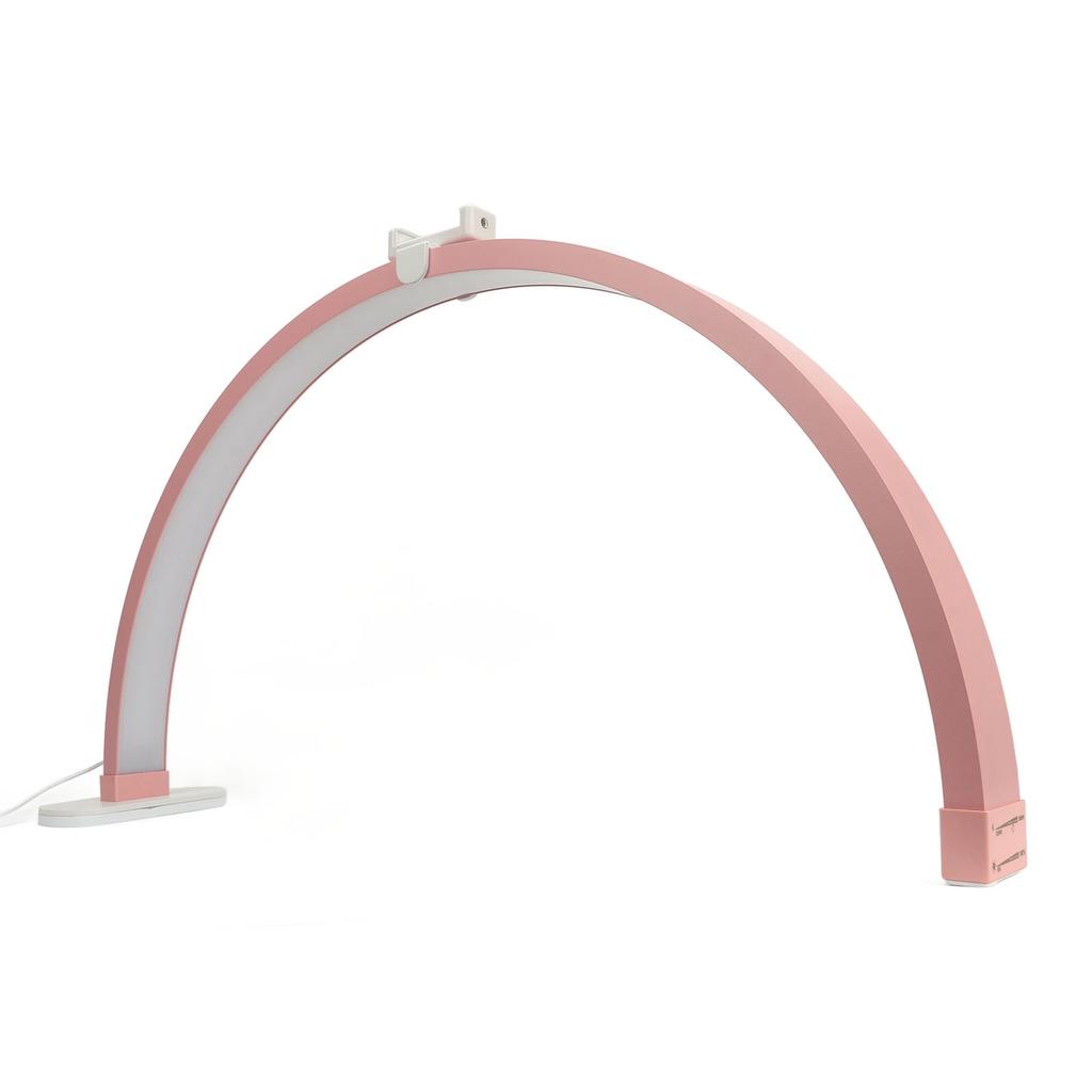 29.5in Half Moon Lamp 40W Eyelash Light with Phone Clamp Adjustable 2000lm 3200 To 5600K LED Beauty