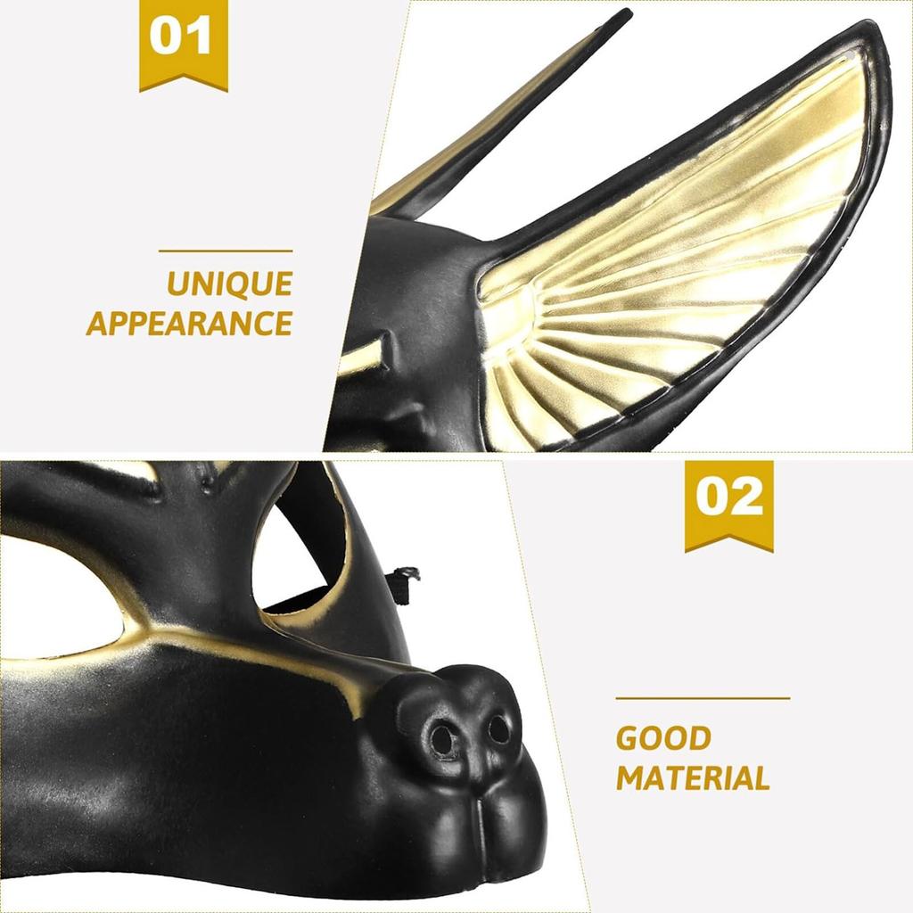 The Guardi  Of Egypt, The Dark Wolf Mask, Masked Ball Performance, Party Dressing Props