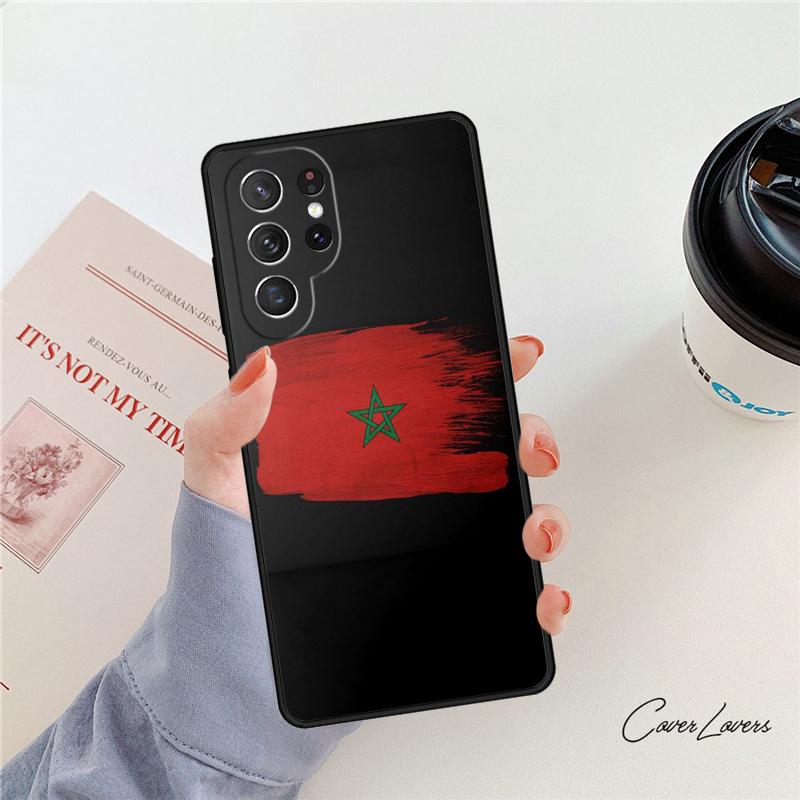 Morocco Flag Moroccan Unique phone case For Samsung Galaxy S24 S25 S23 S22 Ultra Note 10 20 Plus S20 S21 FE Cover