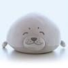 Juguete de Peluche de Foca Gris de Dibujos Animados de 35CM, Muñeco de Foca Kawaii con Ojos Entrecerrados, Súper Suave, Como Regalo de Cumpleaños y Navidad para Niños