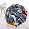Crazy Frog, Automatic Folding Umbrella, Portable and Foldable Design, 8 Ribs, a Christmas or Birthday Gift.