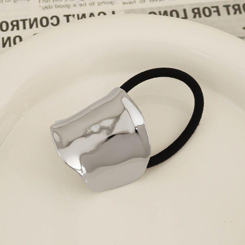 1pcGeometric metal headband, Korean version, letter, rubber band, high-end feel, simple headband, tie hair accessories, headband