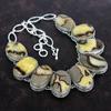 Septarian Edelstein Halskette 925 Sterling Silber Halskette Schöne Vintage Halskette Verstellbare Kette Halskette Handgefertigter Schmuck Geschenke für Mama