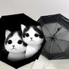 Adorable Kitten Print Umbrella   Automatic Opening & Closing, Outdoor Protection, Lightweight and Durable Travel Accessory 128