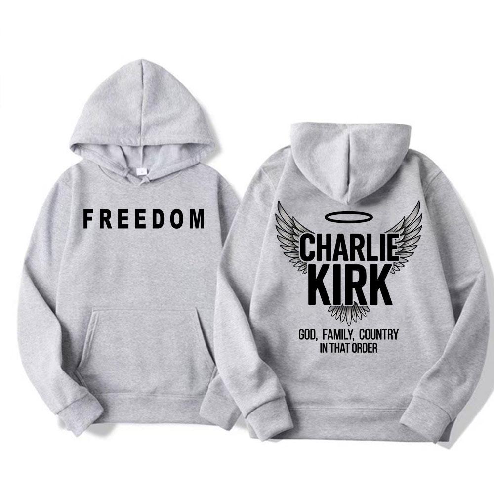Justice Charlie Kirk Sweatshirt Print Street Men's Autumn and Winter High-quality Hoodie Fashion Trend Warm Casual Pullover Y2K