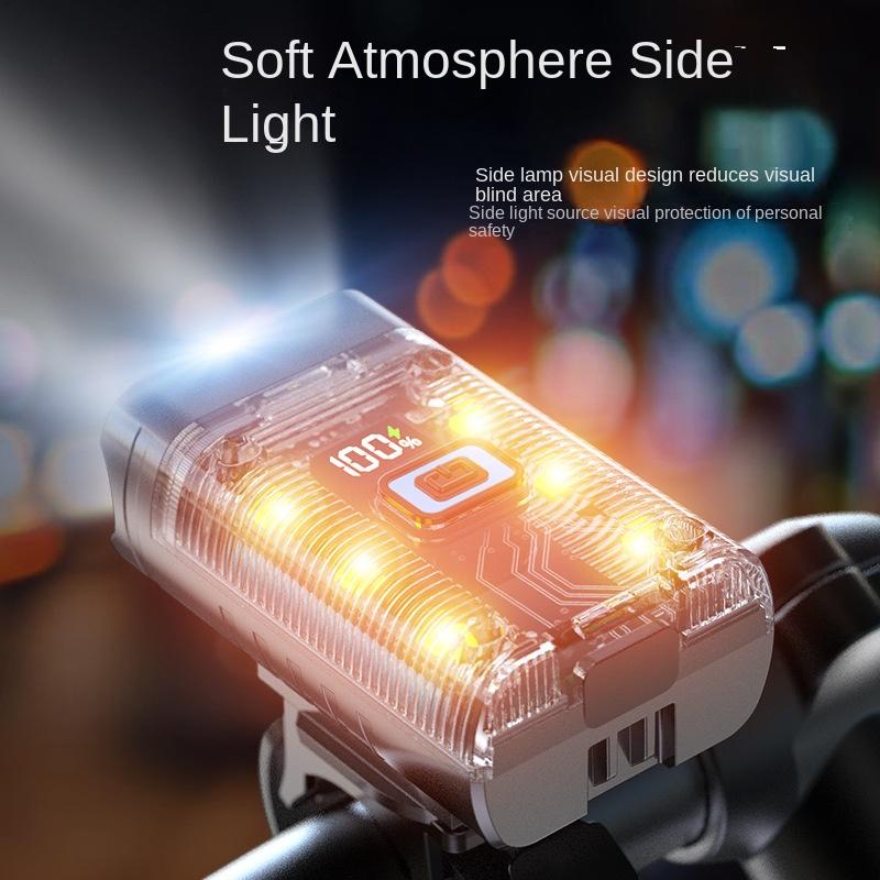 Bike Handlebar Flashlight USB Rechargeable MTB Mountain Bicycle Lamp 350LM Bike Headlight Flashlight 1200mAhRiding equipment