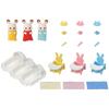 EPOCH Sylvanian Families Chocolate Rabbit Triplet Care Set ST Mark Certified Toy for Ages 3+
