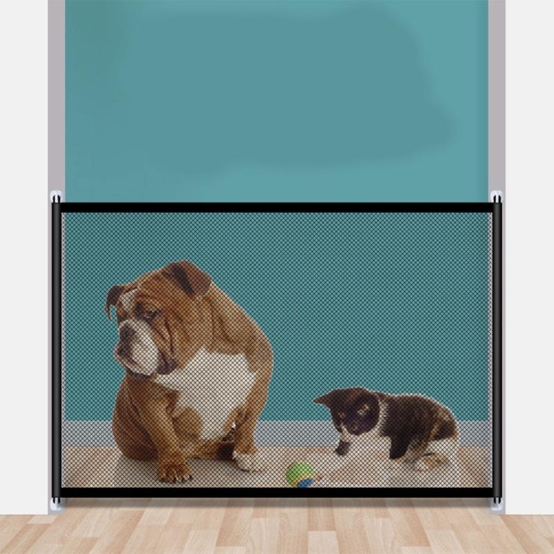 Foldable Pet Fence for Dogs Space-Saving Design for Bedroom and Dining Area Convenient Dogs Mesh Barrier for Protect
