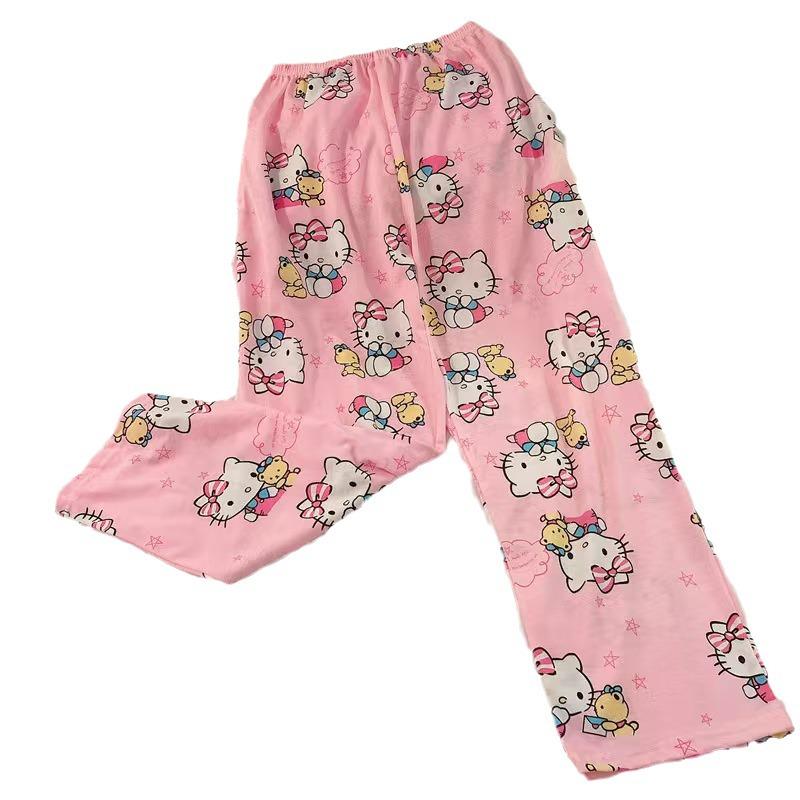 Women's Loose Cartoon Pajama Pants for Spring & Autumn - Casual, Airy, and Outdoor-Friendly