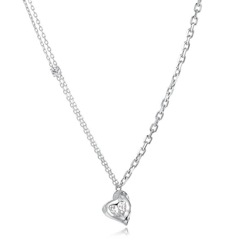 Moon Star Zircon Necklace: Light Luxury Dainty Design for Women, 2022