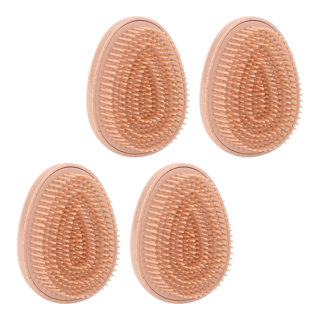 4pcs Wheat Straw Hair Brush Egg Shape Detangling Brush Portable Styling Comb Hair Brush for All Hair