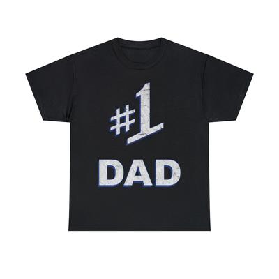 Number One #1 Dad Father's Day Gift Graphic Tee Shirt, S-5XL