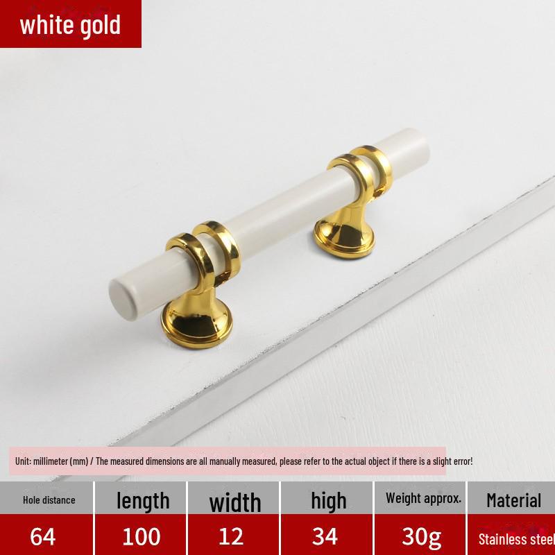 Modern Nordic Brass Cabinet & Wardrobe Double-Hole Handle