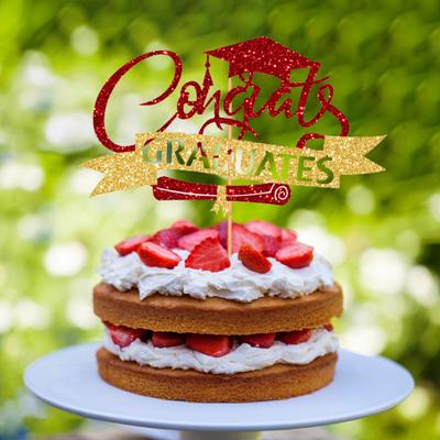 Blahoželáme 2024 Maturitná torta na promóciu Sezóna promócie vložka do narodeninovej torty Blahoželáme Grad Party Dekor Potreby