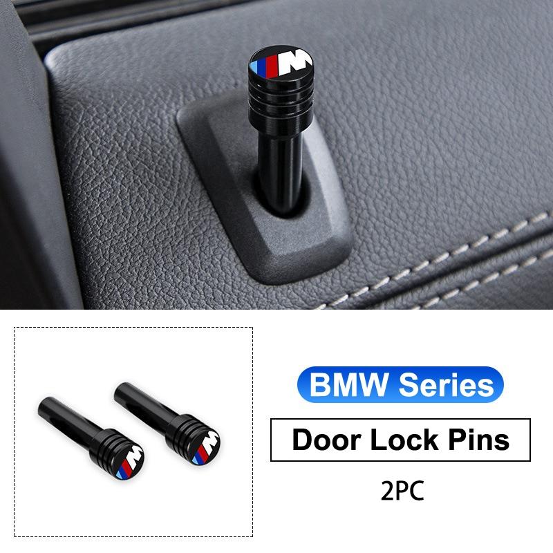 For BMW M X1 X2 X3 X4 X5 X6 X7 G30 G20 G11 G12 2/4pcs Car Door Lock Pin Door Lock Rod Auto Knob Pull Security Insurance Stickers GB2
