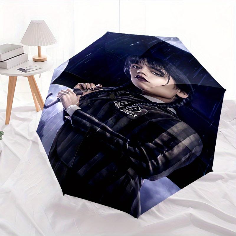 Umbrella,Rainy Night Automatic Folding Umbrella 8 Ribs Lightweight Design, Durable Iron Frame, Compact and Portable, Ideal Birthday or Chr