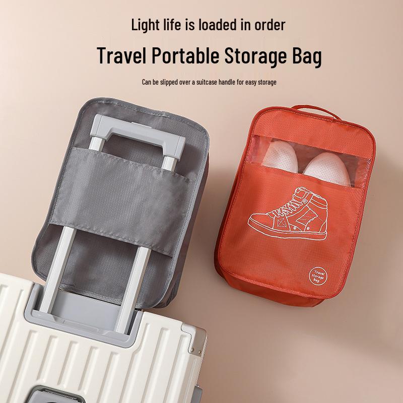 Large Sporty Travel Shoe Organizer Bag with Handheld and Small Shoe Storage Options