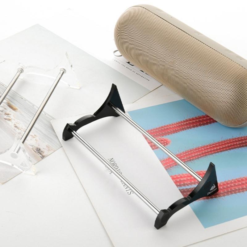 Speakers Holder, Gloss Acrylic Desktop Accessory with AntiSlip Feet for 2024 Speakers