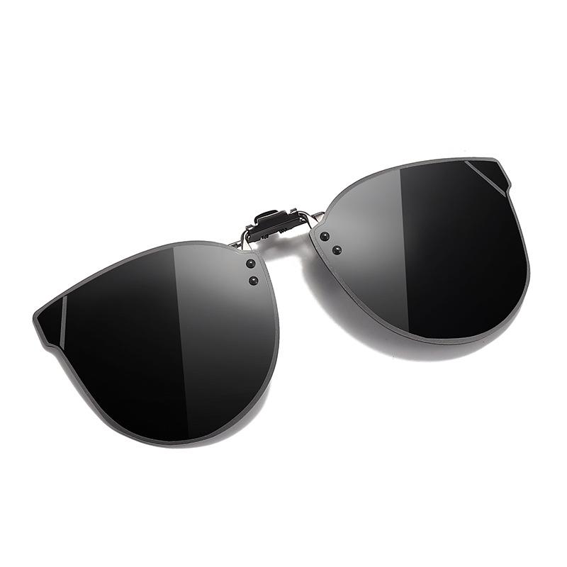 Sunglasses Polarized Clips Women'S Myopia Sunglasses Metal Clips Turnable Round Glasses 1023