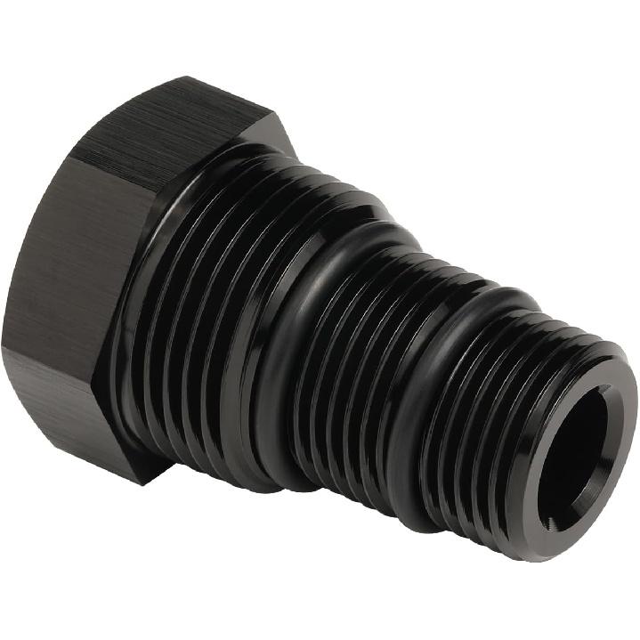 1/2-28 Female To 3/4-16 13/16-16 3/4 NPT Male Hose Adapter Reducer Fitting Connector Aluminum Black