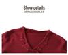 2025 New Style Red Winter Base Layer Top for Middle-Aged Women - Thickened Knitted Sweater