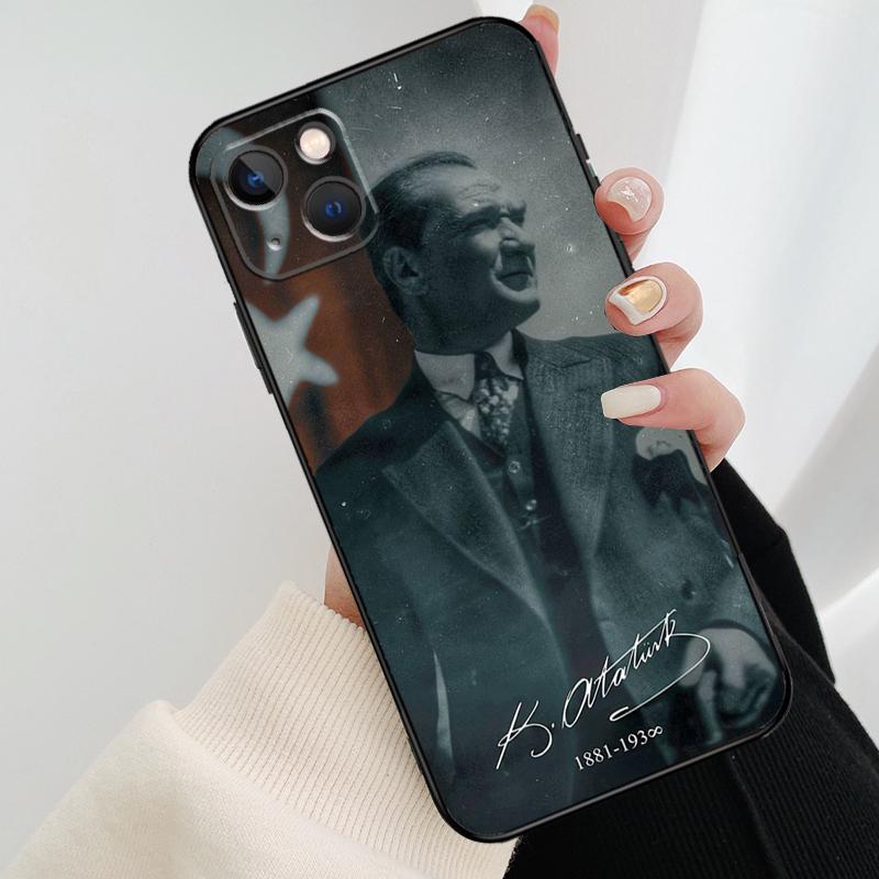 Turkey Mustafa Kemal Ataturk Phone Case For iPhone 17 Pro Max 16 15 14 11 12 13 Pro Max mini 15 16 Plus 16e 17 Air Cover