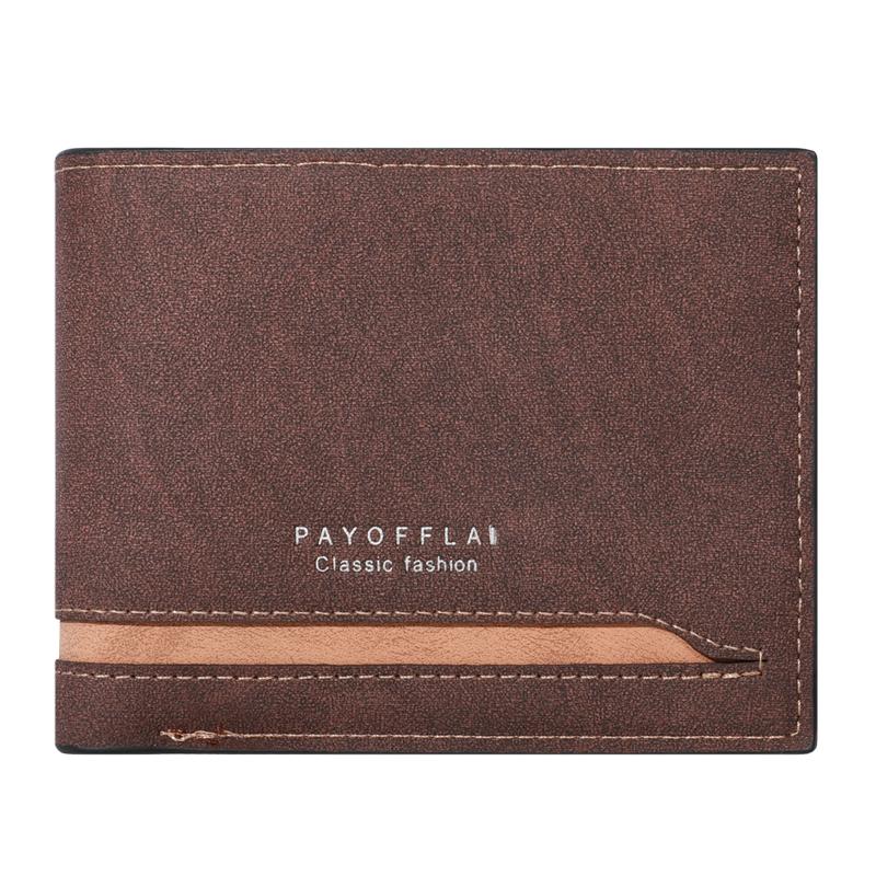 Men s Fashion Business Short Wallet With Card Slots Horizontal Soft PU Leather Wallet