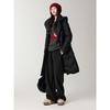 JUZUI Women's Maillard Hooded Waist-Cinching Goose Down Jacket