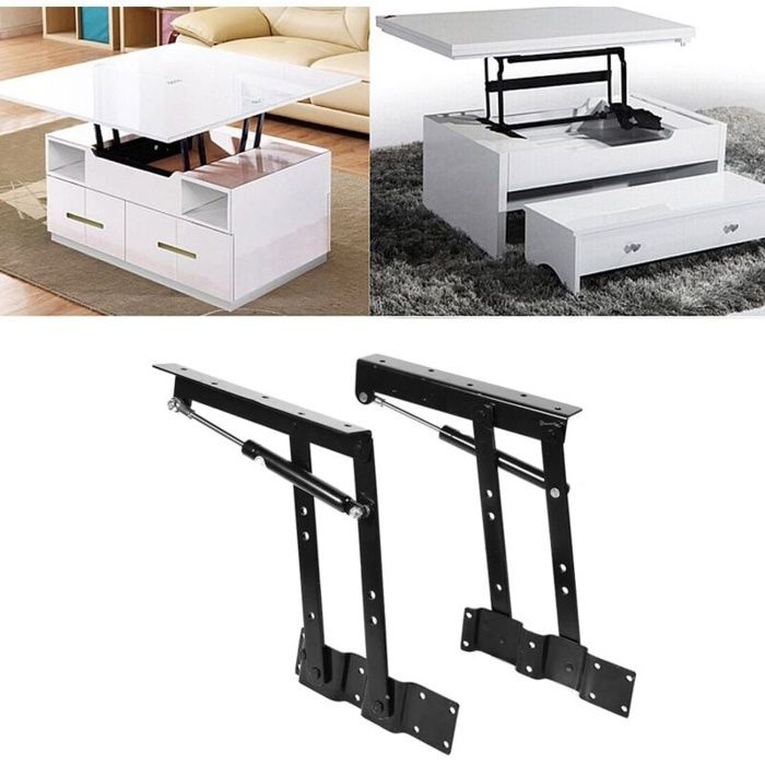 Charnière hydraulique - AIMOONSA - Lift Up - Noir - Acier - Charge 50 kg