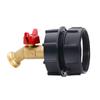 IBC Tote Adapter IBC Tote Fittings Solid Brass Water Shut-Off Valve Faucet with Garden Hose Quick Connectors Set