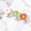 Sunflower Diamond Brooch: Floral Temperament Suit Accessory