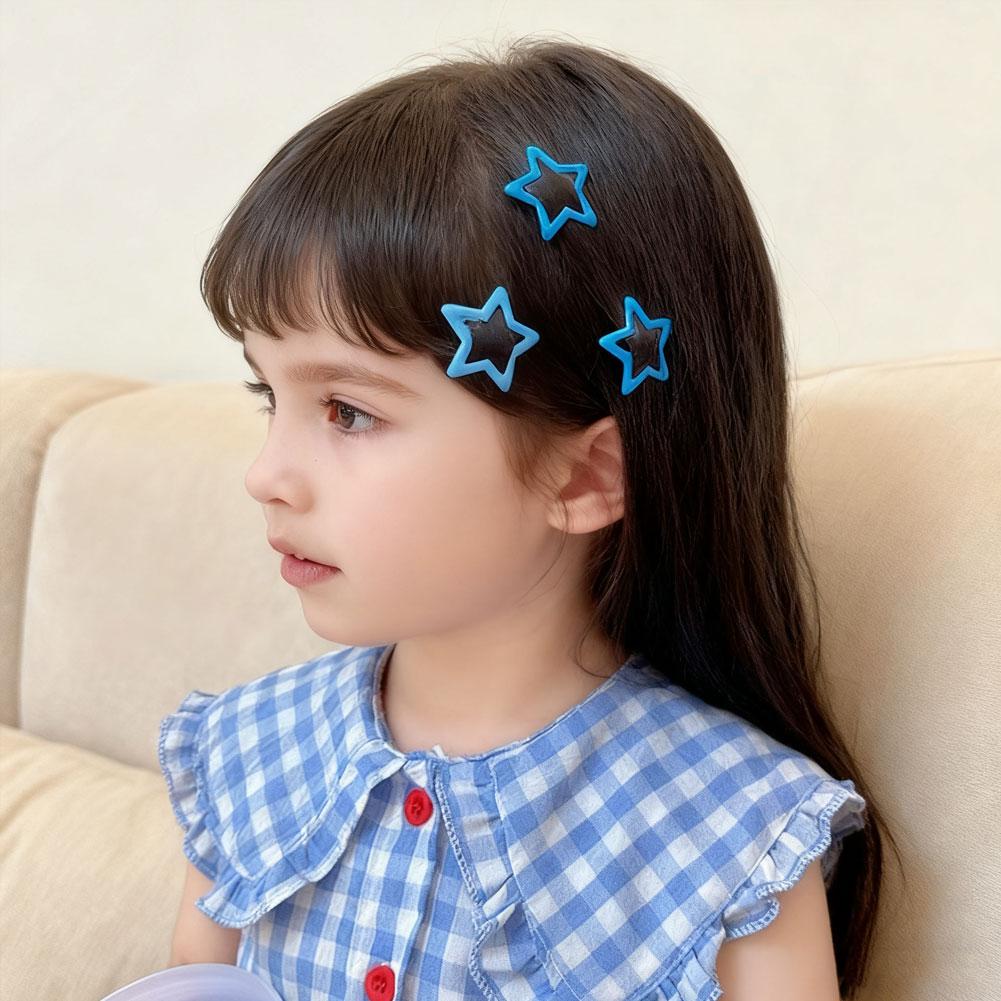 10Pcs 3cm Children Cute Colorful Star Shape BB Hair Clips Kids Headwear Girls Lovely Hairpins DIY Hair Accessories