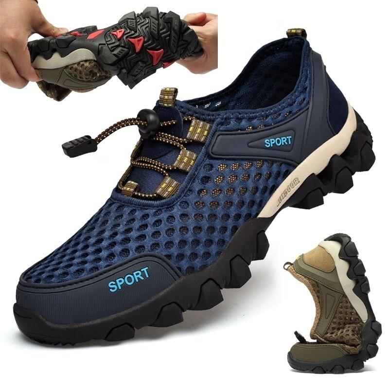 Spring And Summer Men 'S Mesh Sandals Summer Breathable Wading Mens Casual Sandals Shoes Men 'S Sports And Leisure Flat Shoes